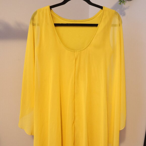 RINASCIMENTO - Yellow cape dress - Picture 4 of 5